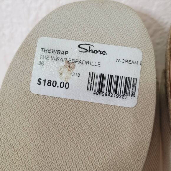 JAMES SMITH The Wrap Suede Espadrille in Cream Size 36 (5.5 US) - Picture 6 of 9